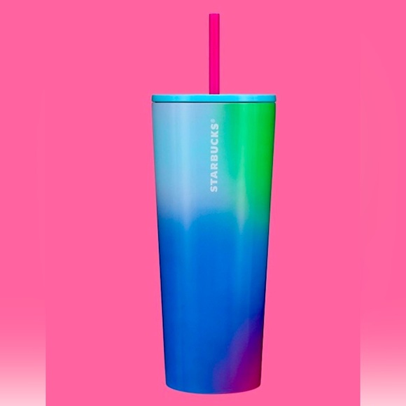 Starbucks Ombre Technicolor Paint Cup Stainless Steel Tumbler Venti New 2023 - Picture 4 of 10
